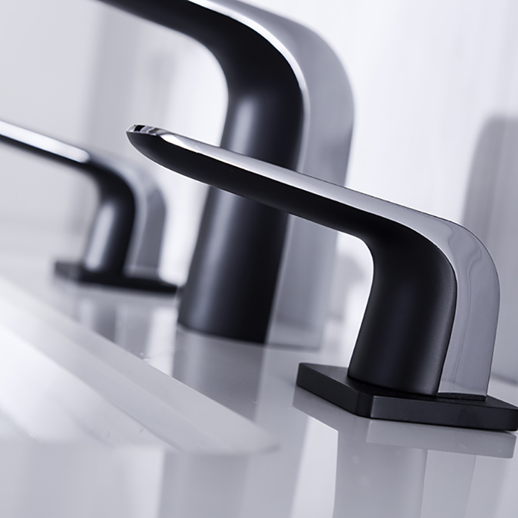 高品质 3 孔广泛的双把混水器水龙头浴室水槽水龙头