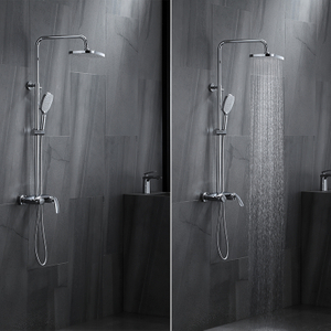 2021 年新设计镀铬黄铜外露花洒淋浴柱系统浴室淋浴套装