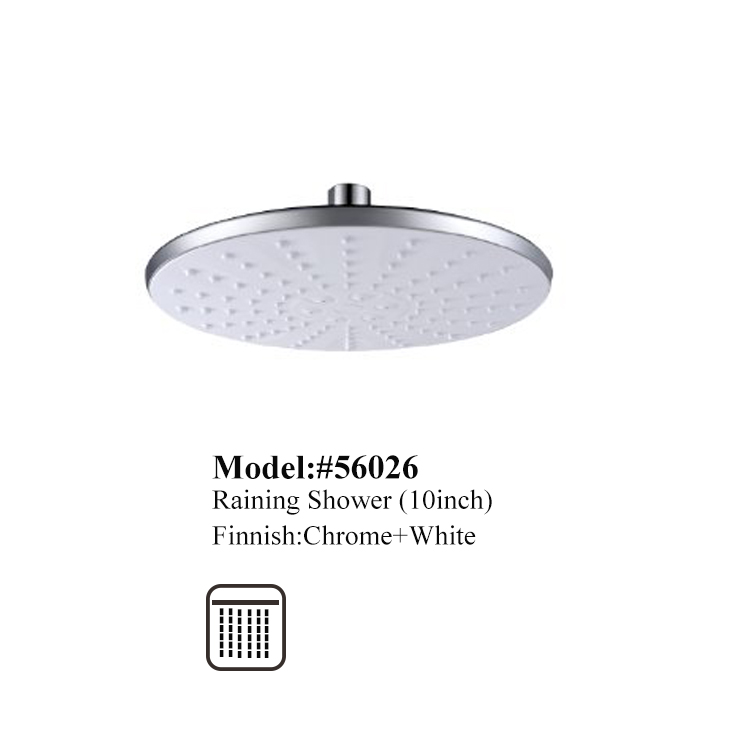 广东工厂现代镀铬圆形10寸ABS雨淋浴室花洒头