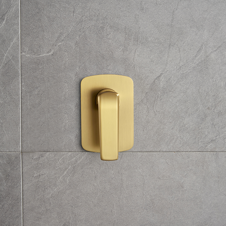 2021 年新设计壁挂式单把金色淋浴龙头隐藏式浴室水龙头