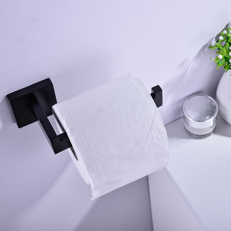 不锈钢纸巾架浴室配件壁挂式哑光黑色卫生纸纸巾架